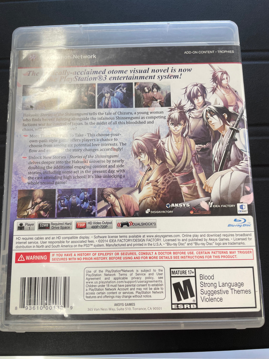 Hakuoki Stories of the Shinsengumi
