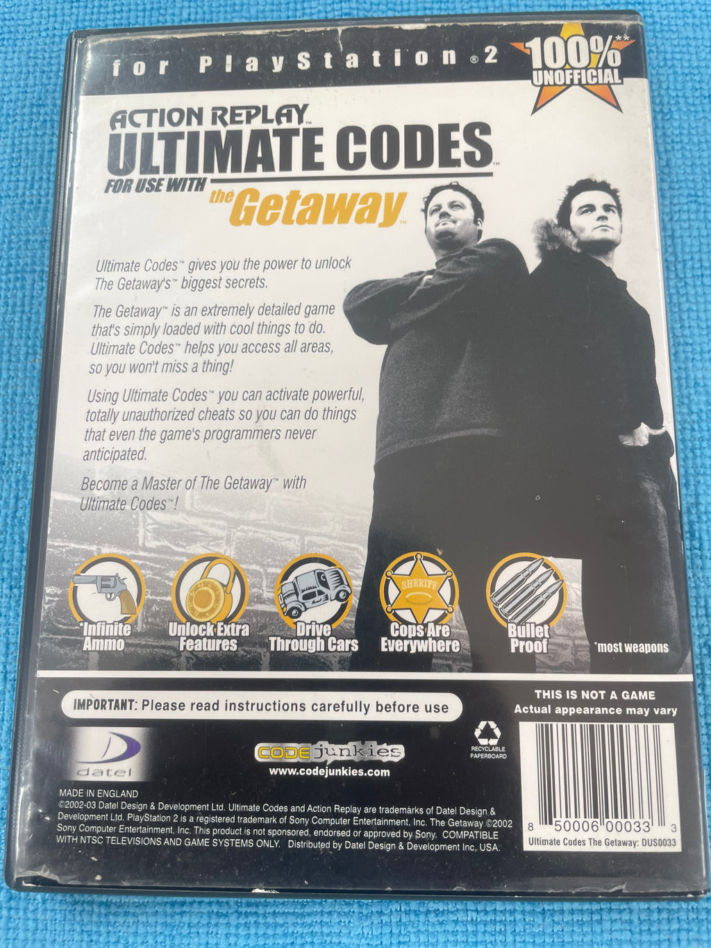 Action Replay Ultimate Code The Getaway