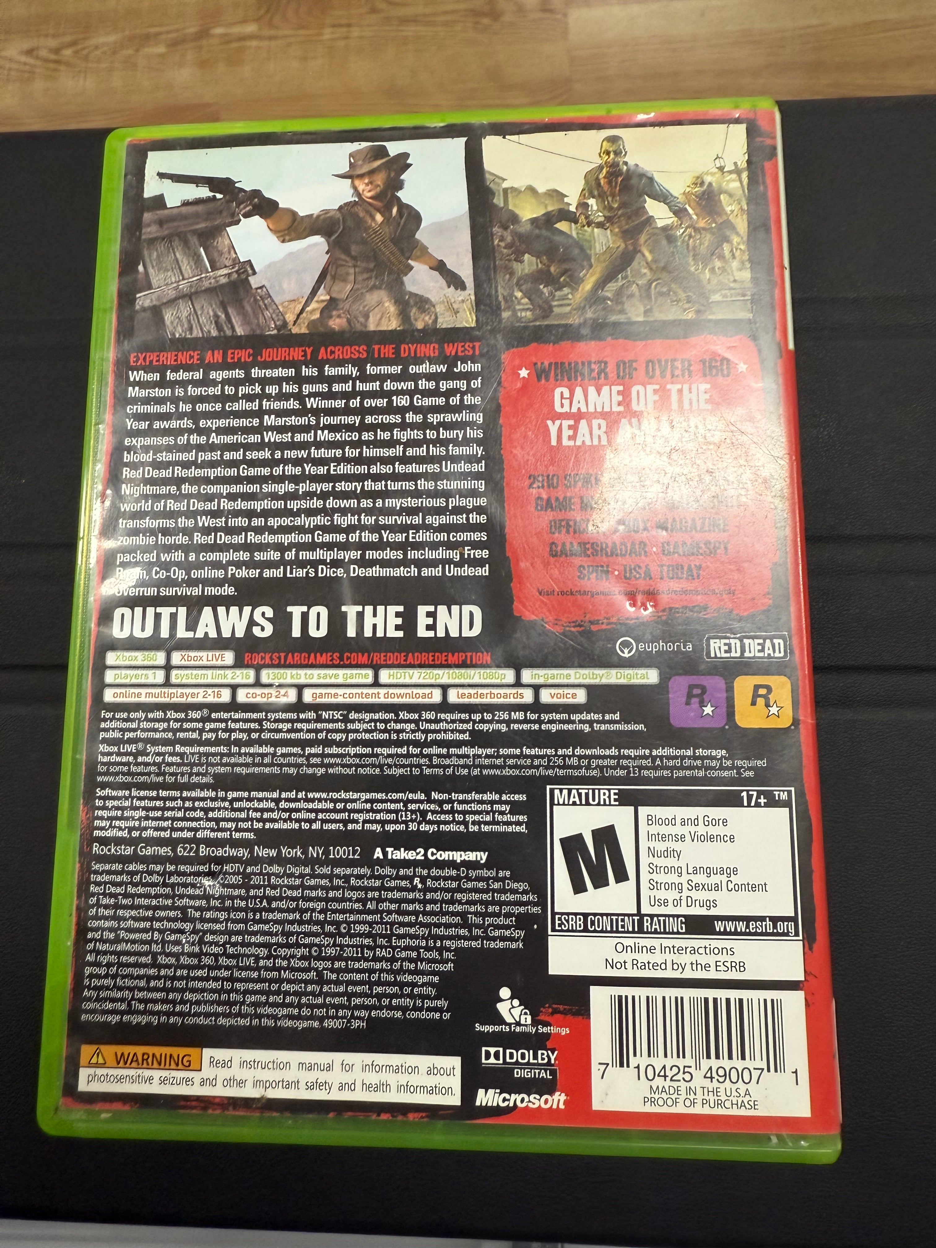 Red Dead Redemption [Game Of The Year]