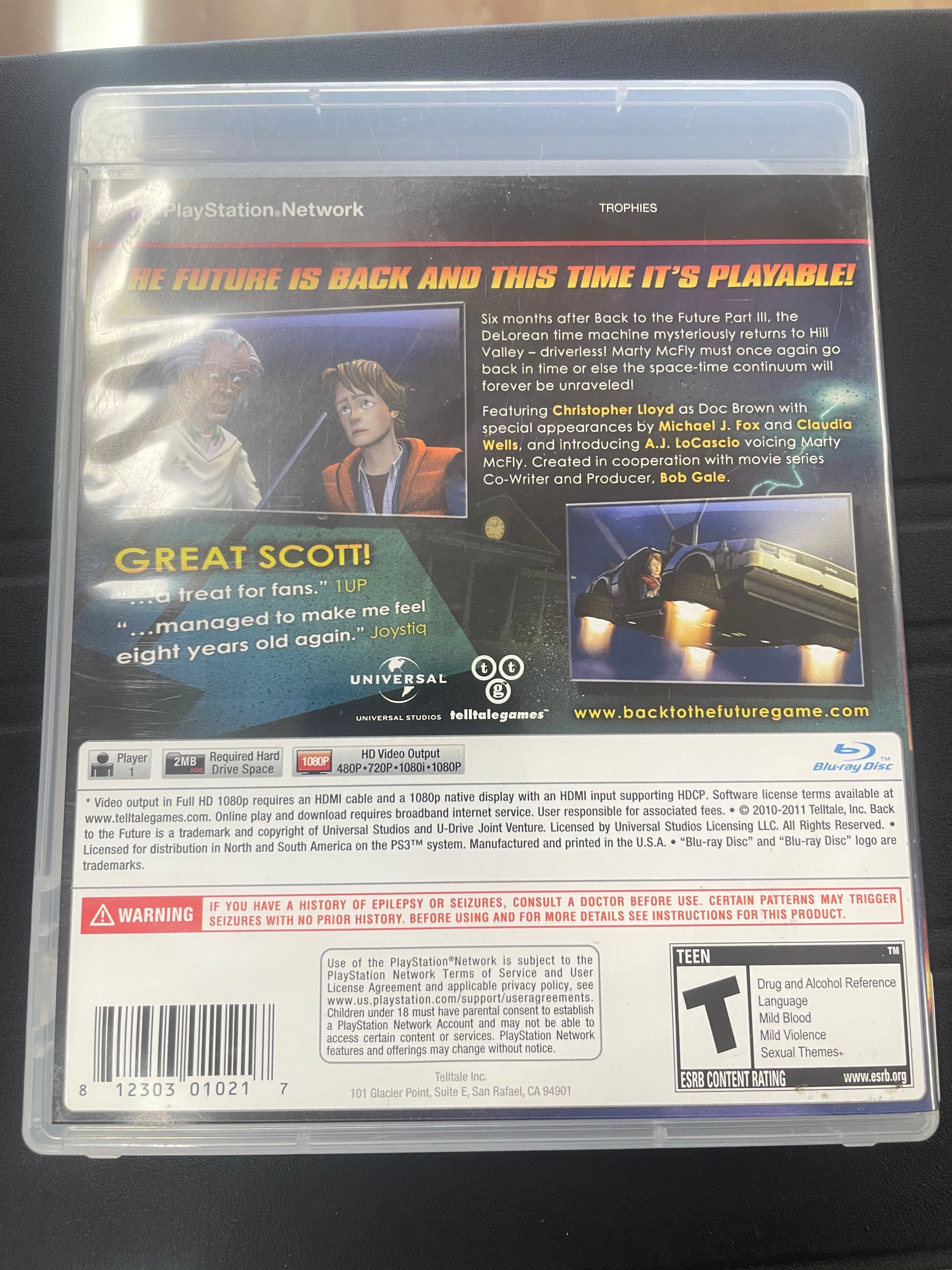 Back to the future the game