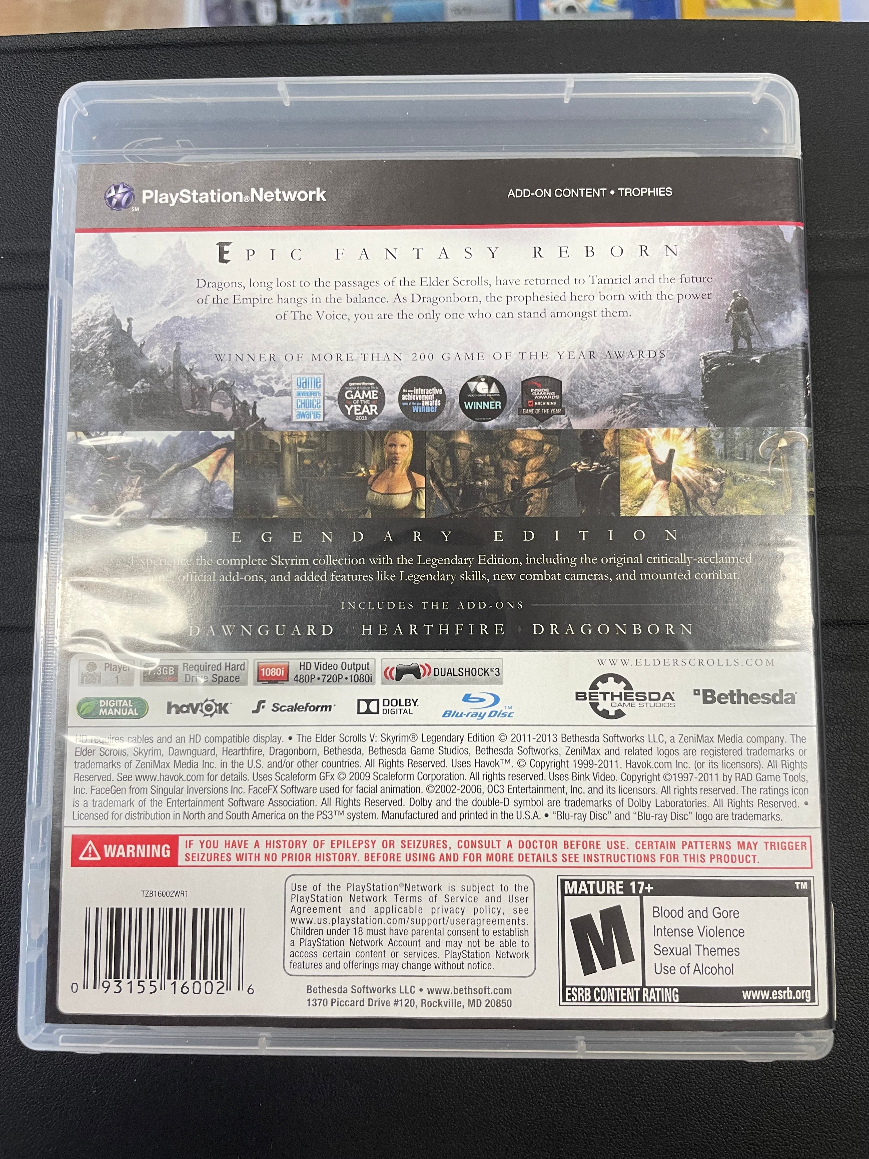 Elder Scrolls V Skyrim Legendary Edition
