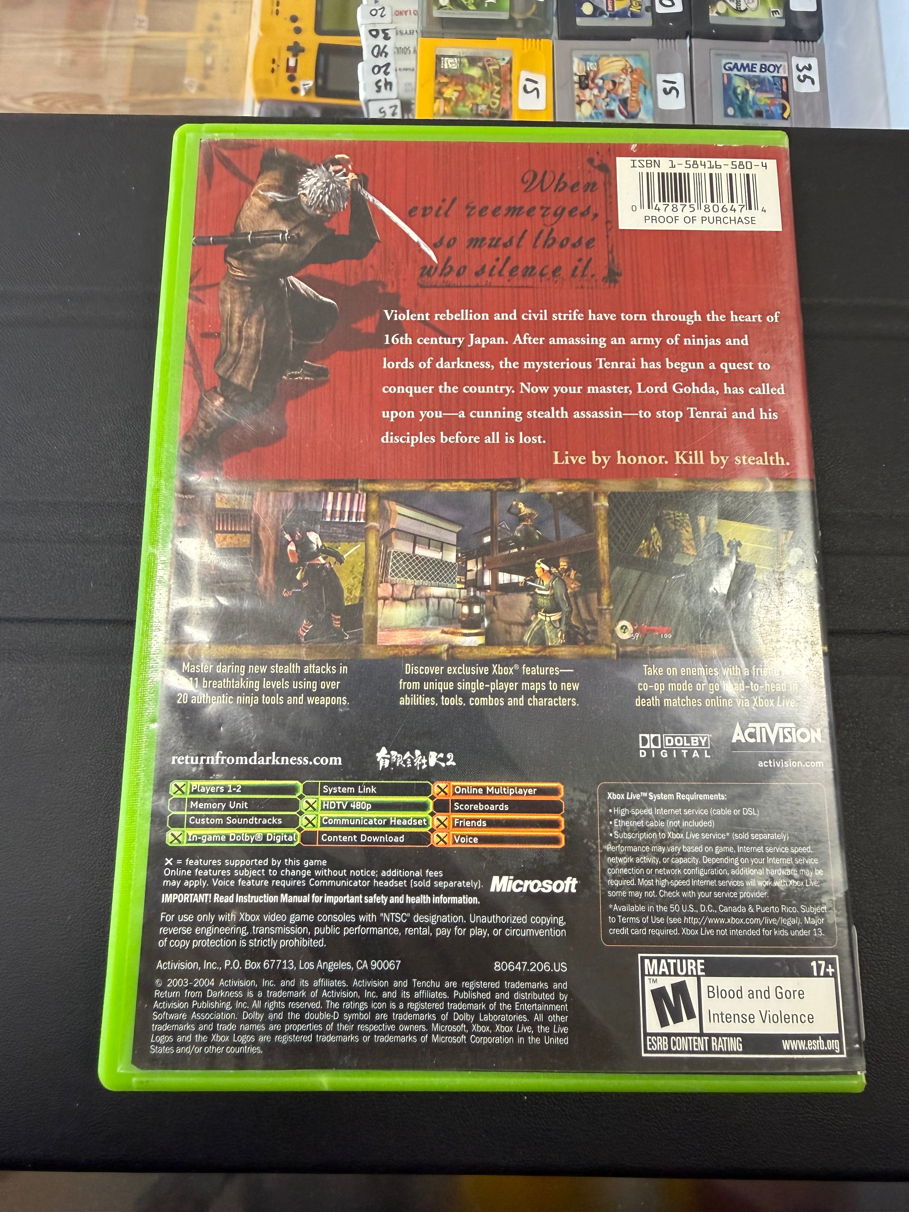 Tenchu Return From Darkness