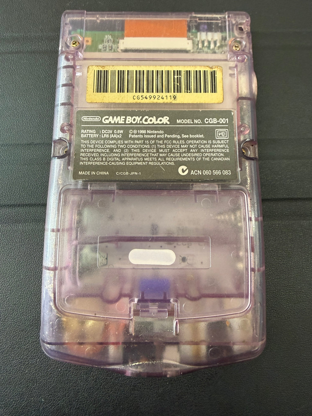 Gameboy Color Atomic Purple