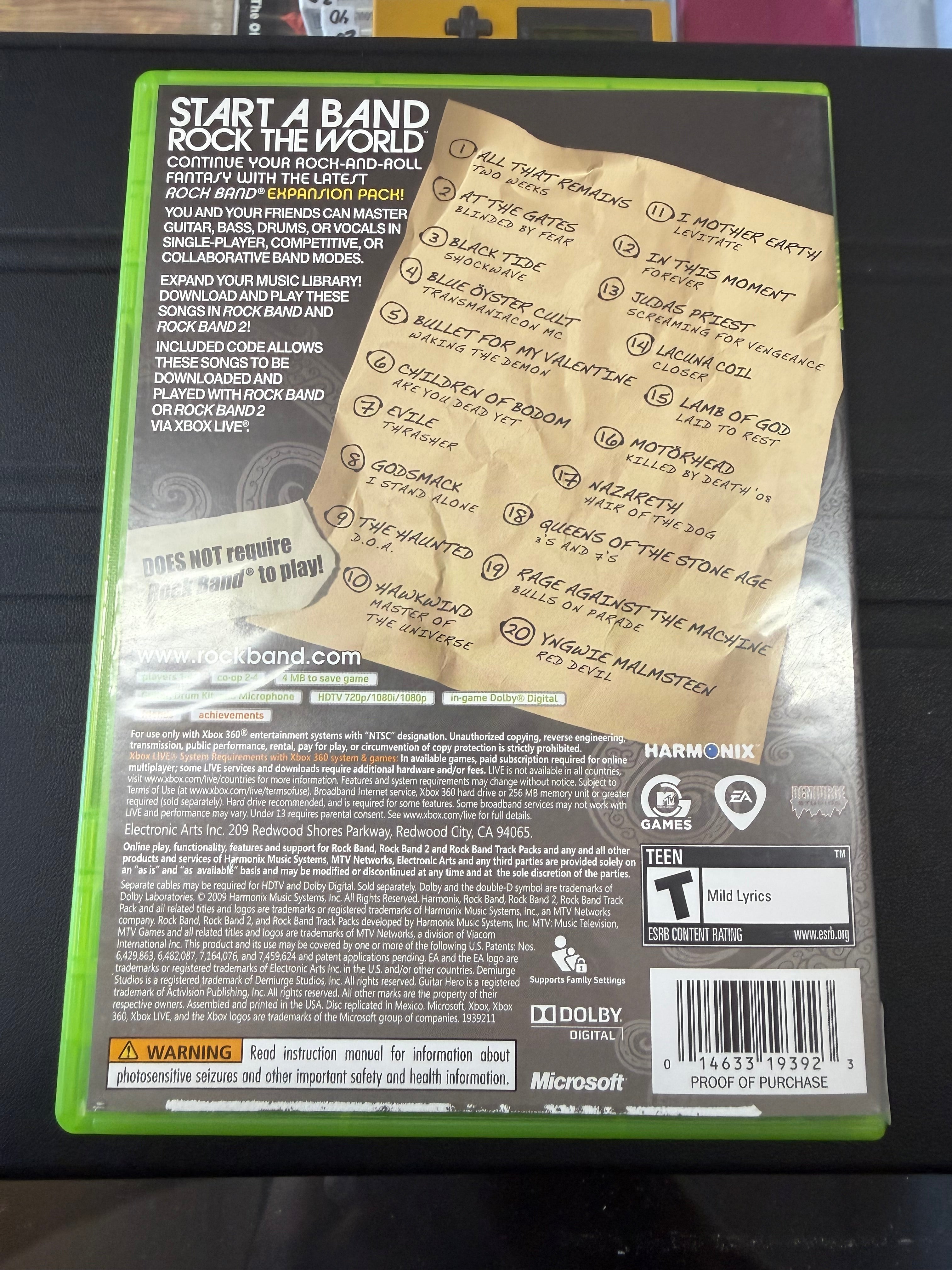 RockBand Metal Track Pack