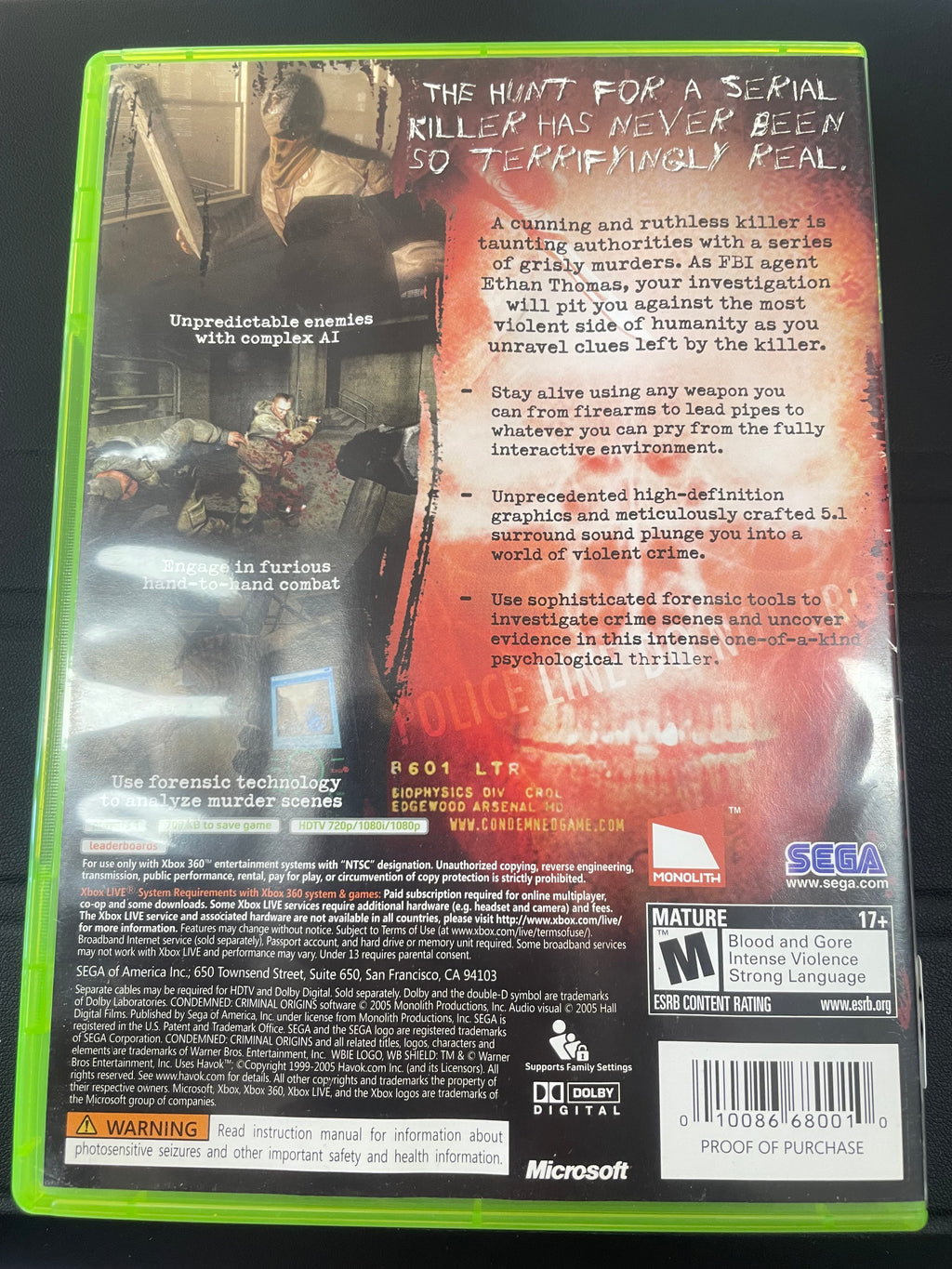Condemned: Criminal Origins [Platinum Hits]