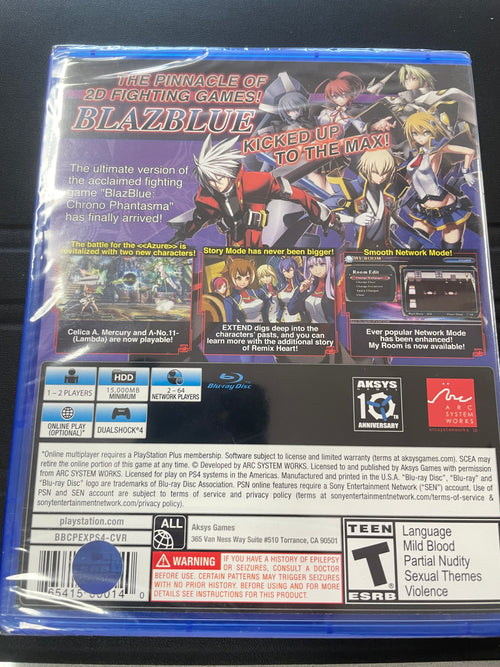 Blazblue Chronophantasma Extend