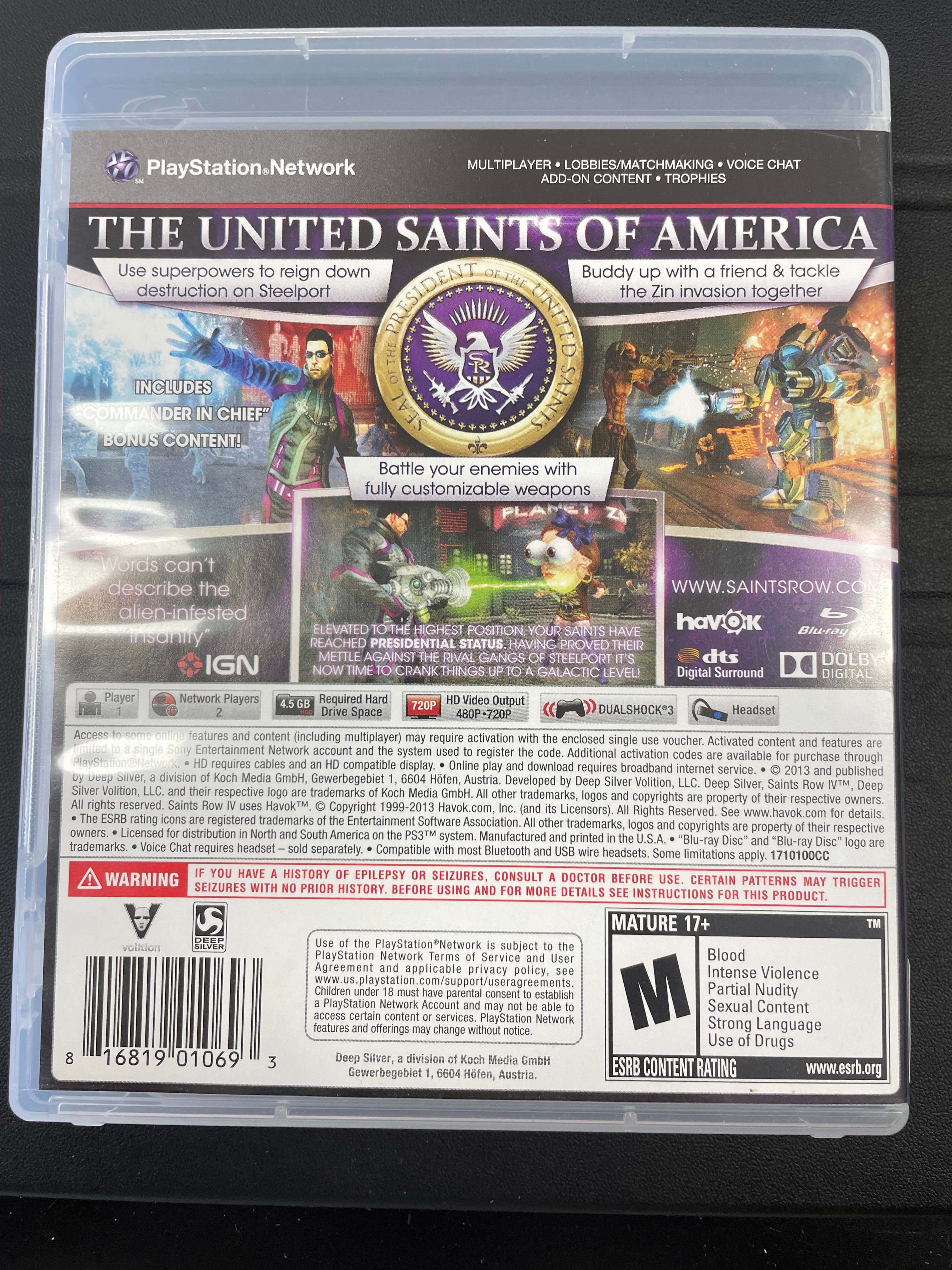 Saints Row IV Commander in chief Edition