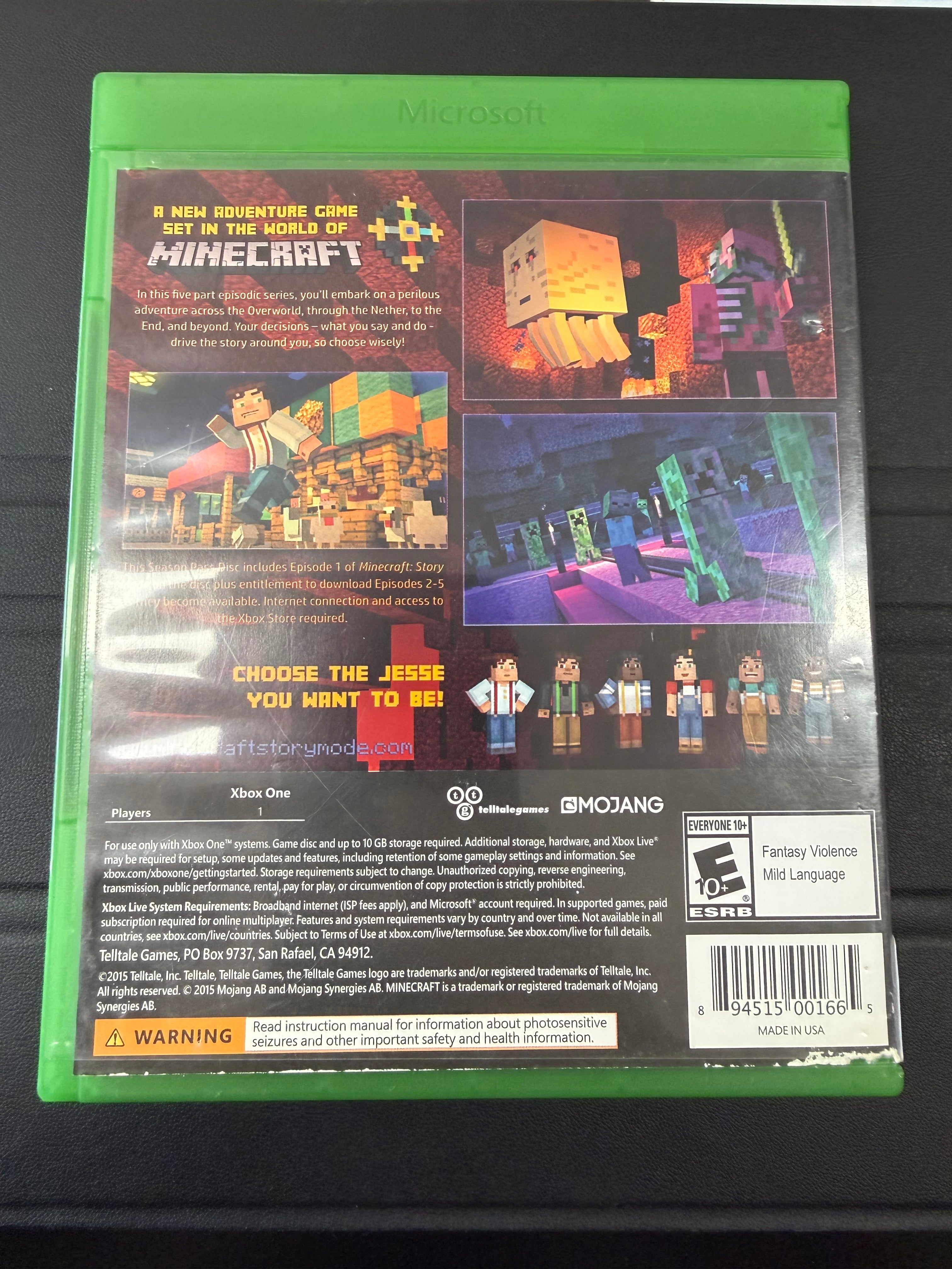Minecraft Story Mode Season Pass Disc