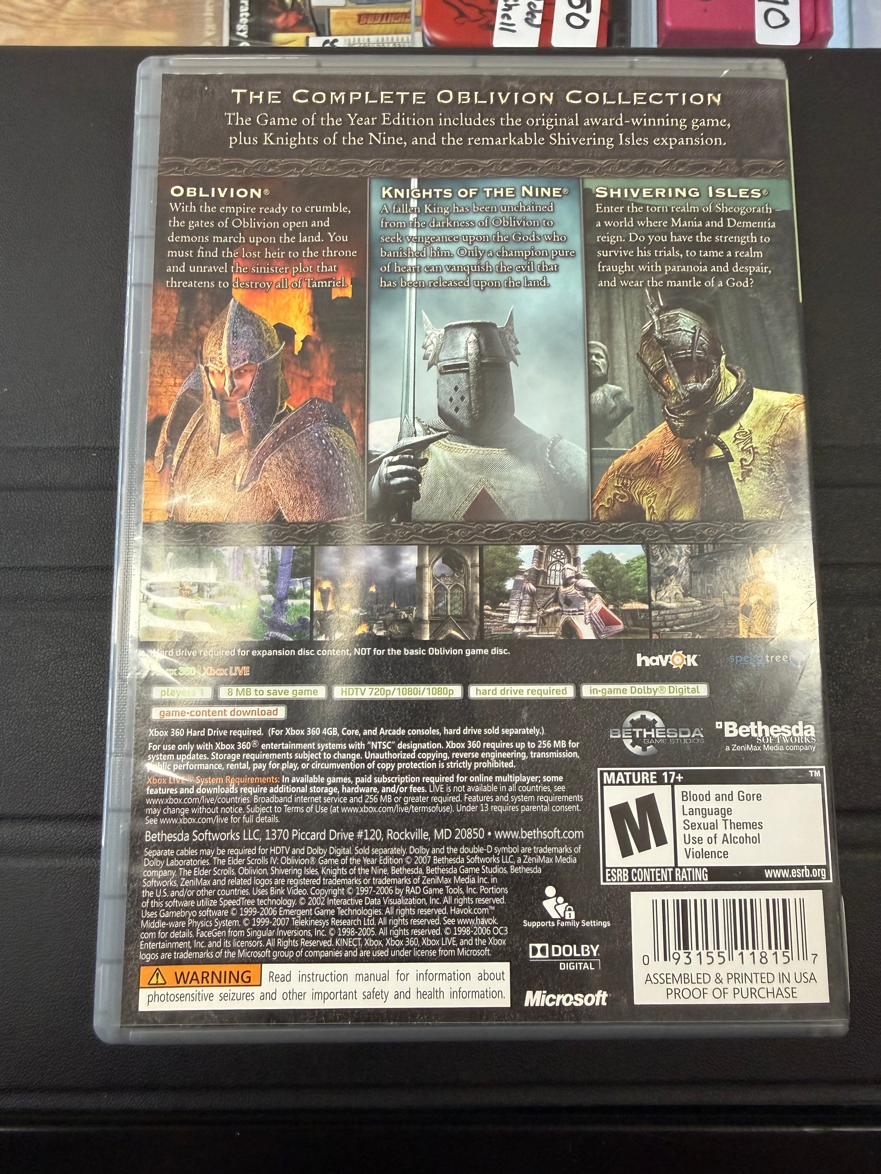 Elder Scrolls IV Oblivion [Game of the Year]