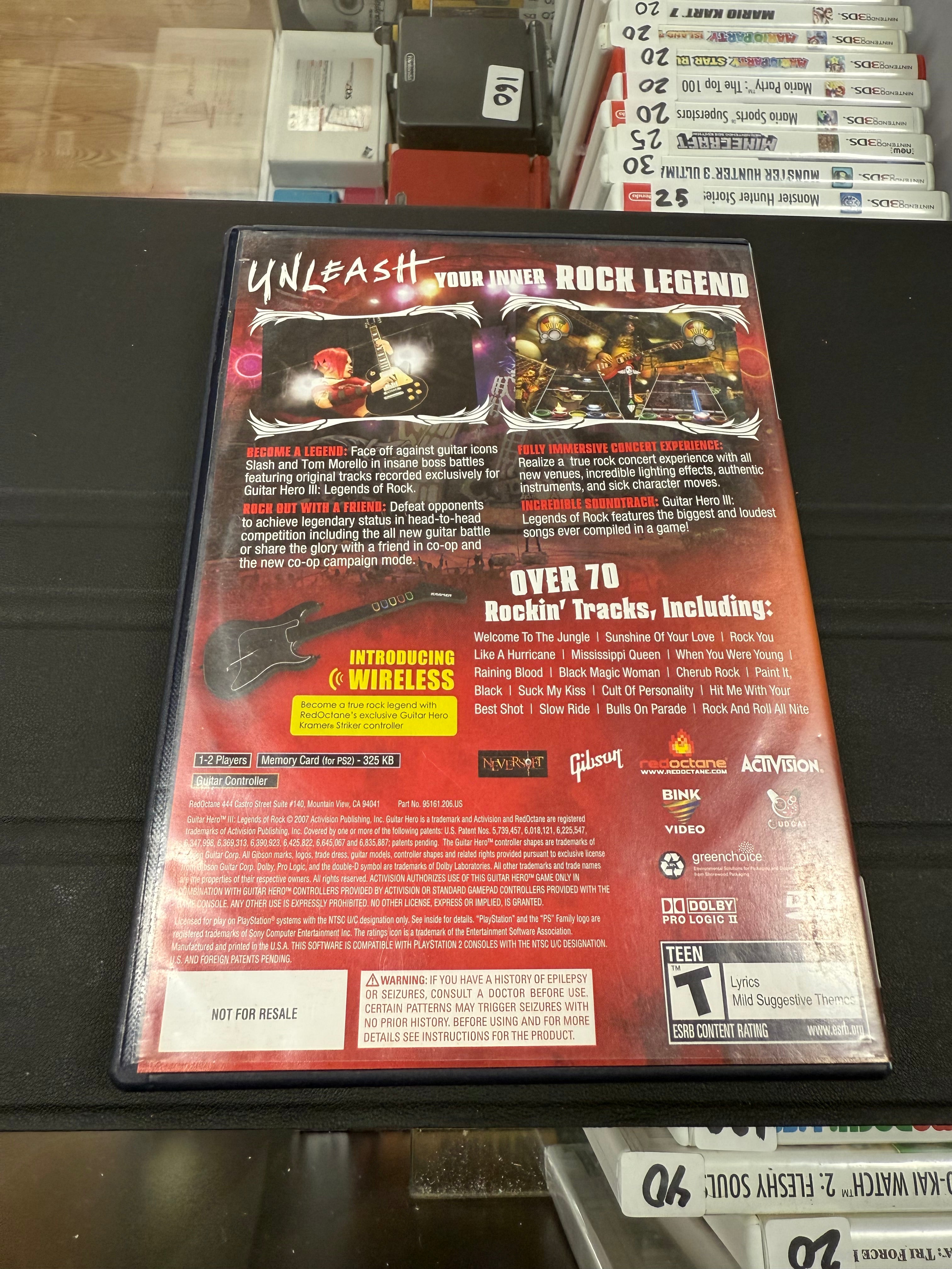 Guitar Hero III Legends of Rock [Not for resale]