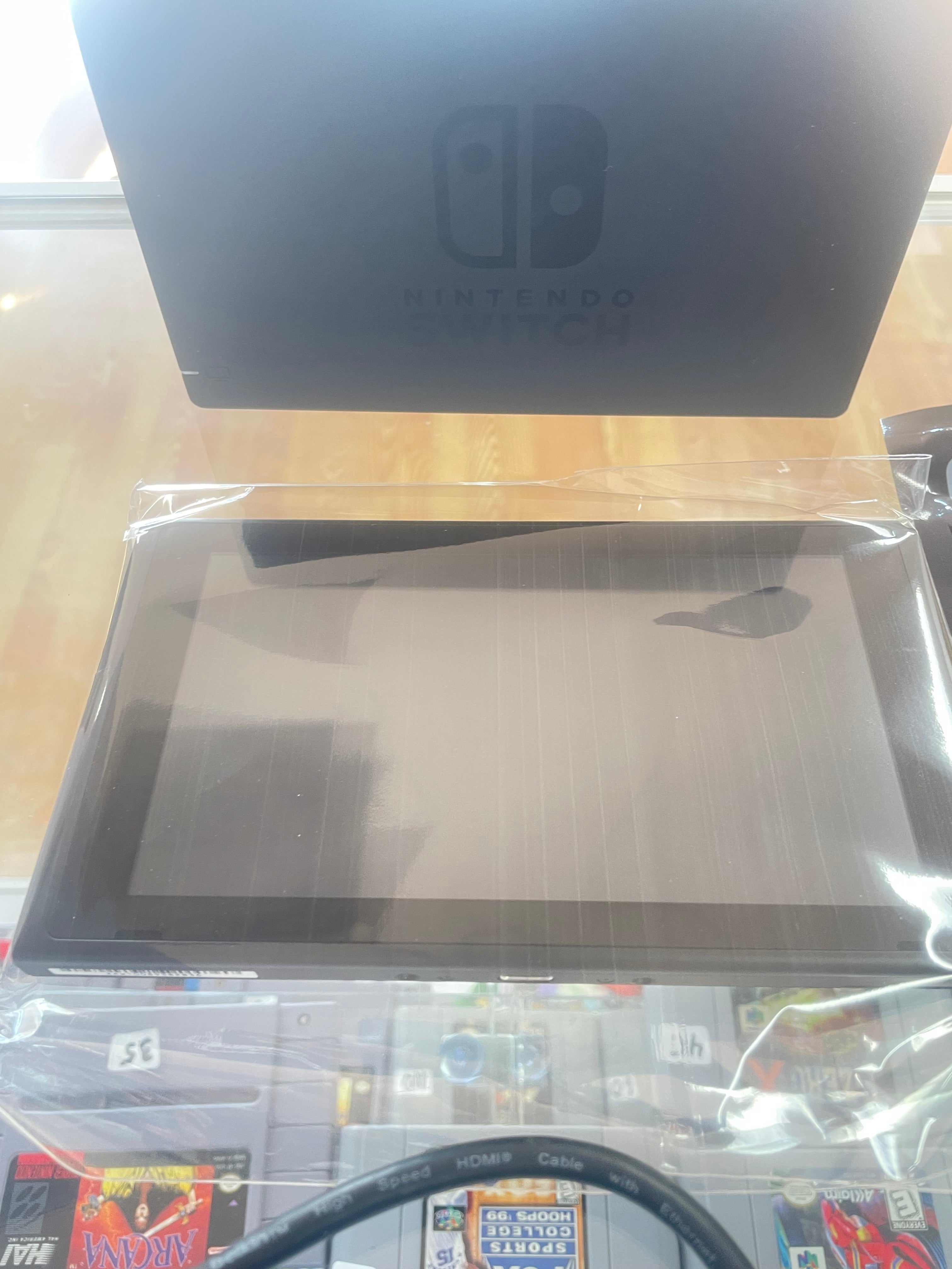 Nintendo switch v1 blue and red neon