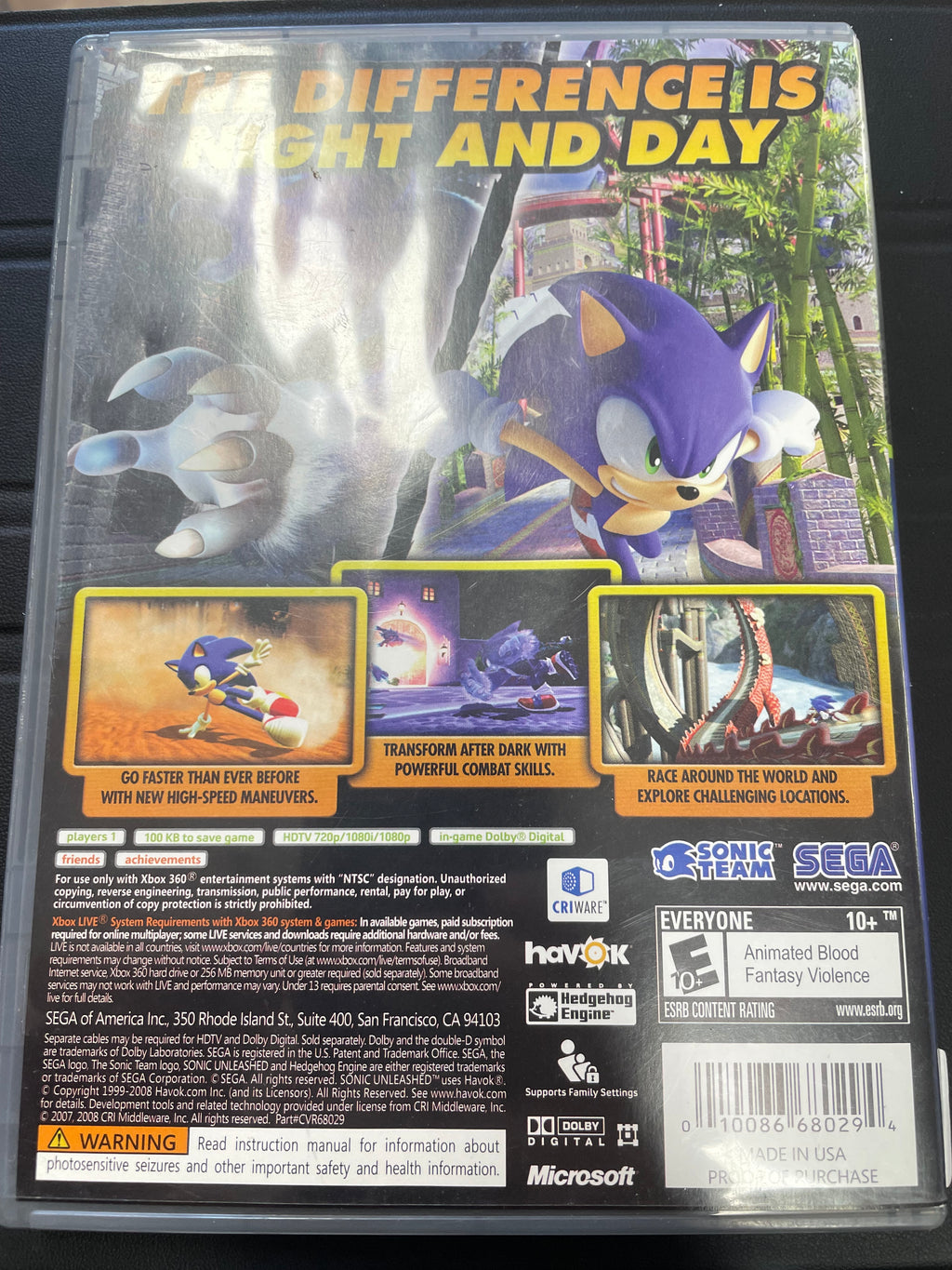 Sonic Unleashed Platinum Hits