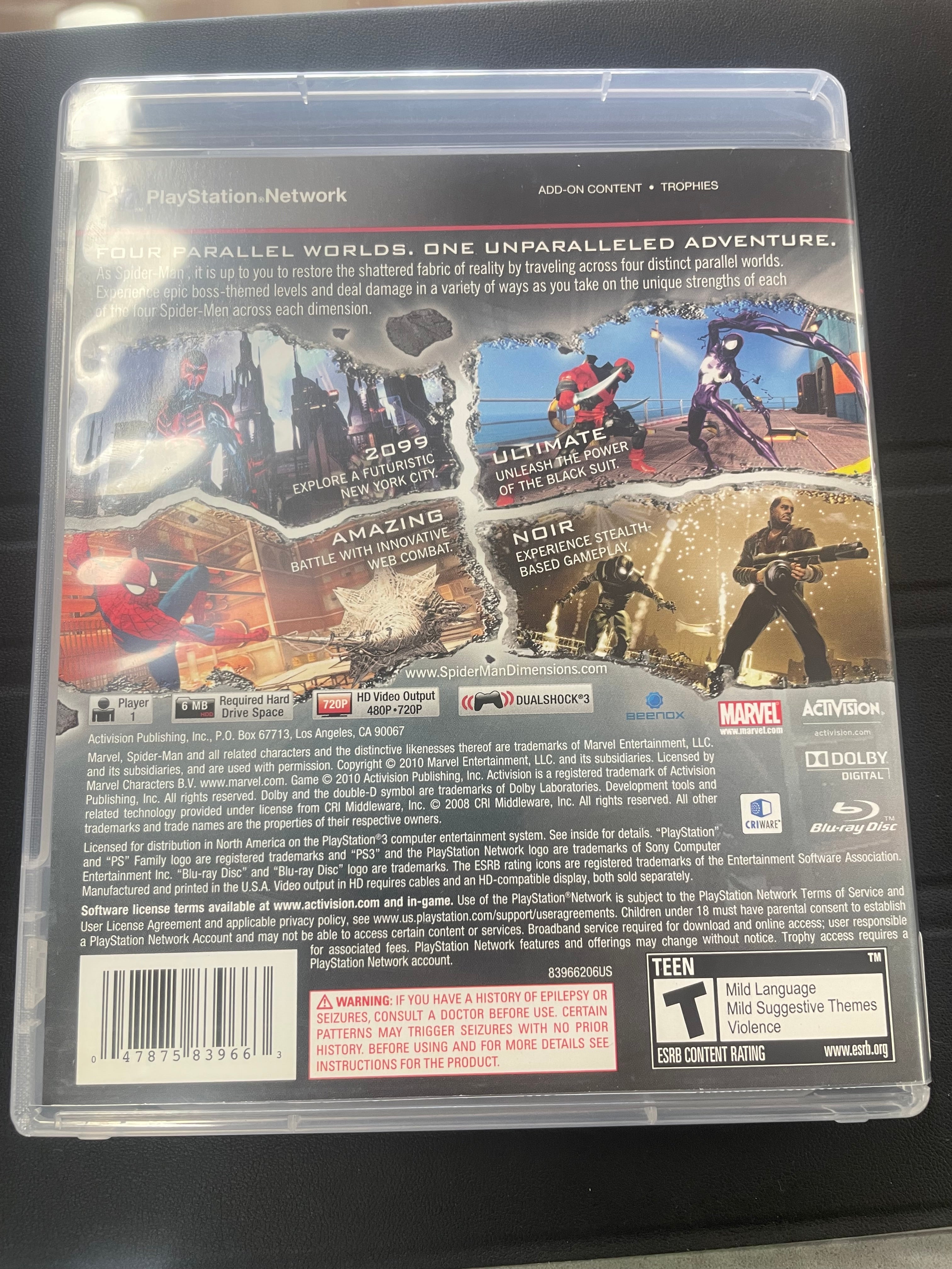 Spider man Shattered Dimensions