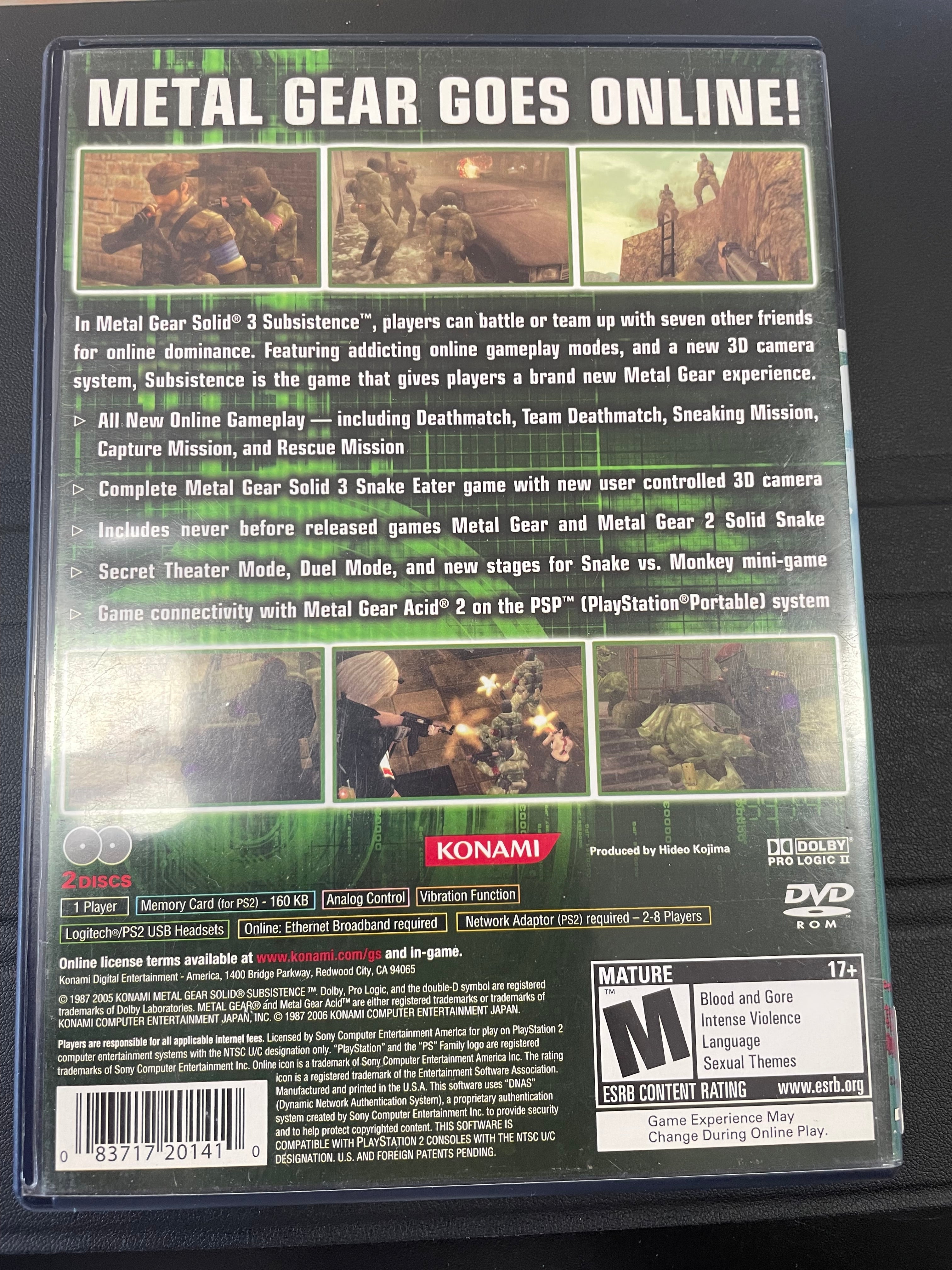 Metal gear solid 3 subsistence
