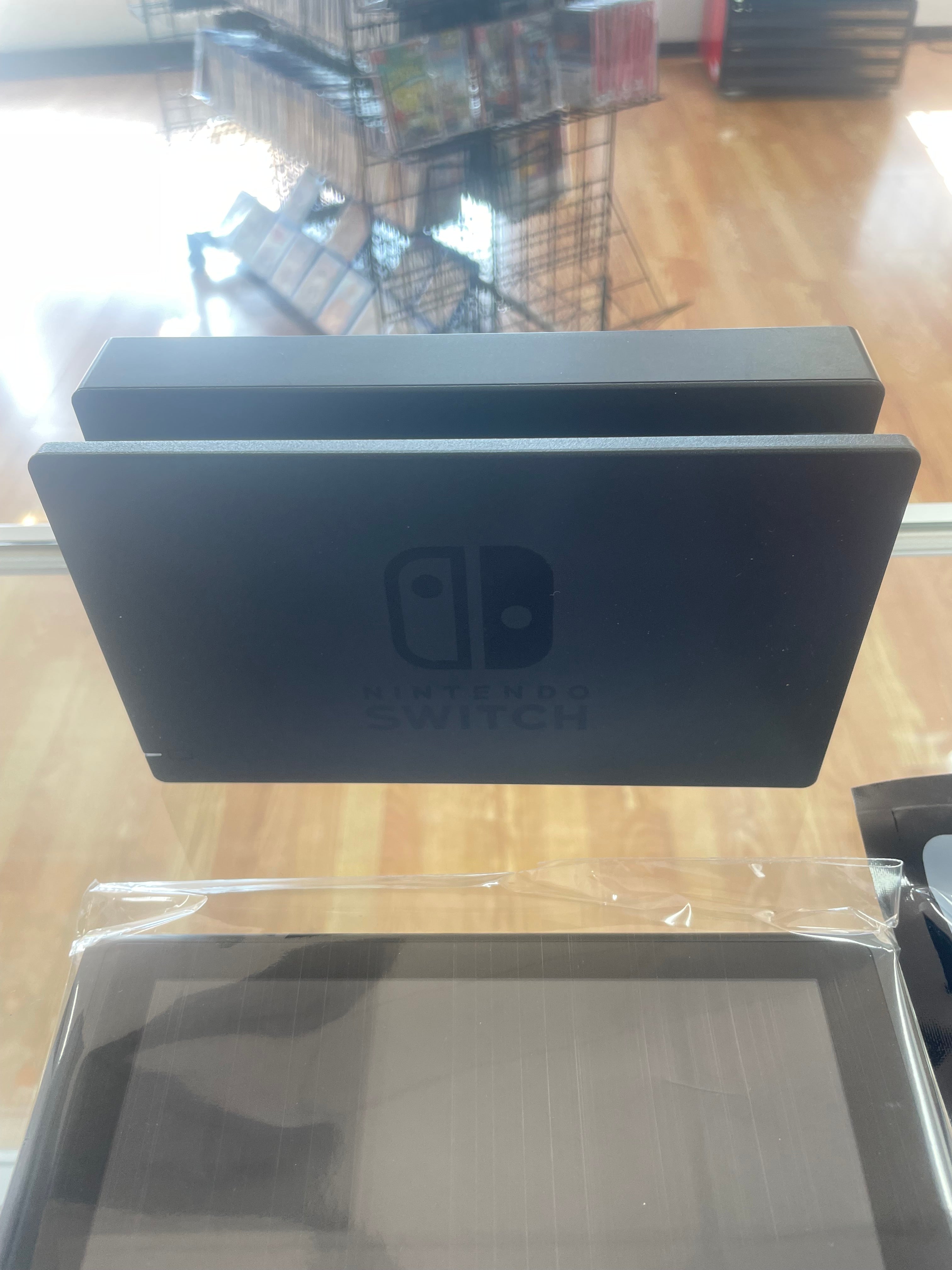 Nintendo switch v1 blue and red neon