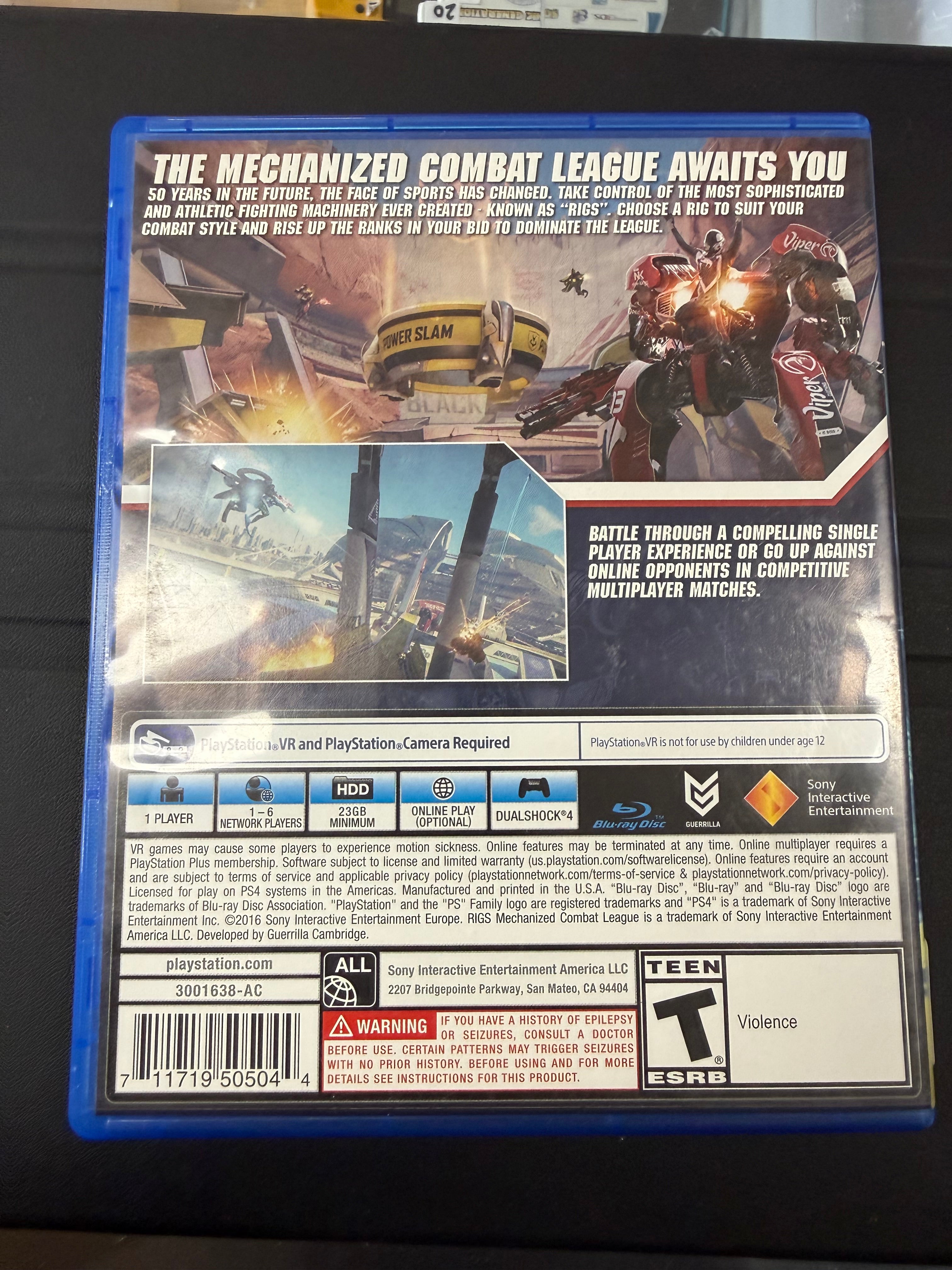 RIGS Mechanized Combat League VR