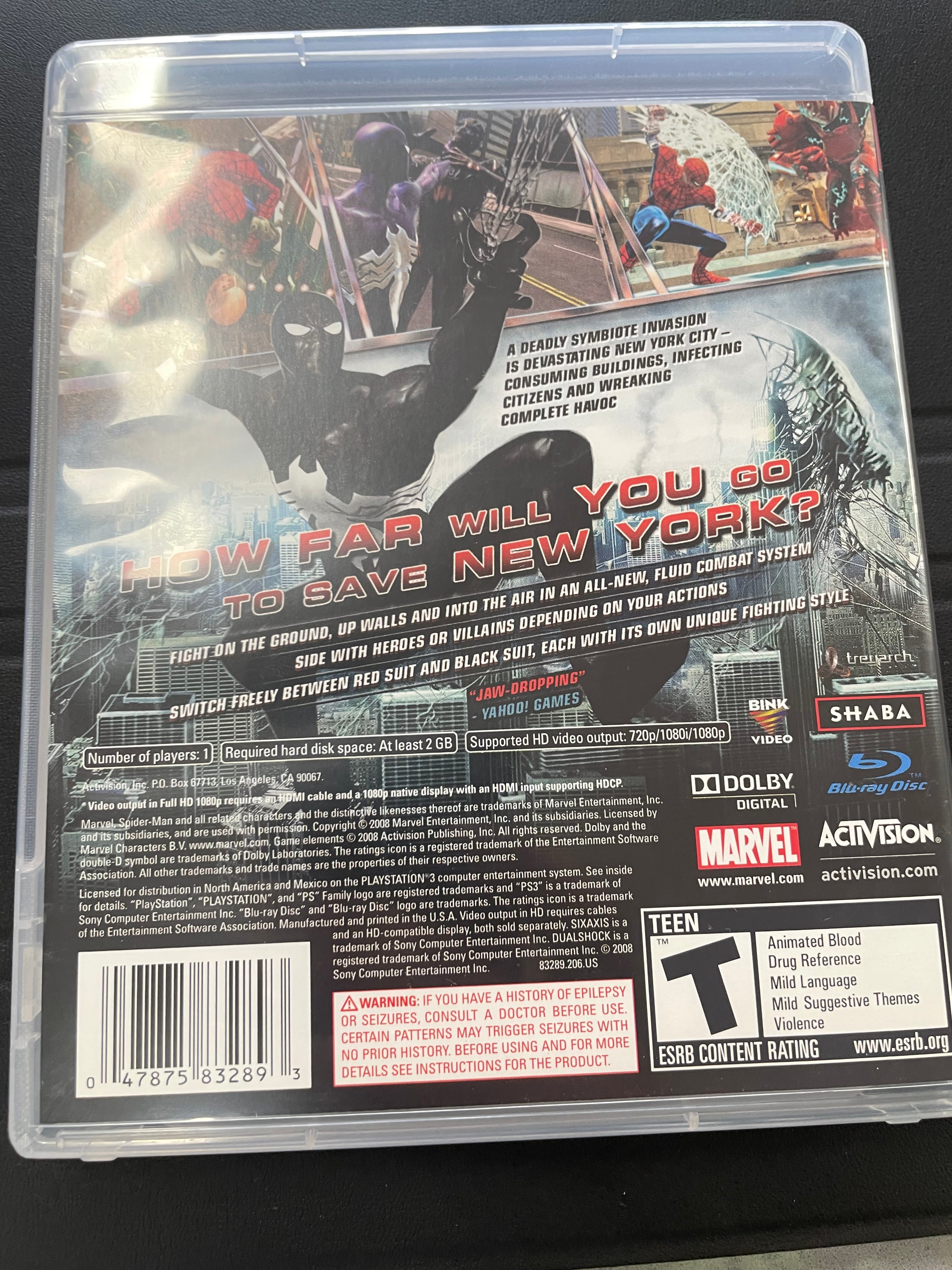 Spider man web of shadows