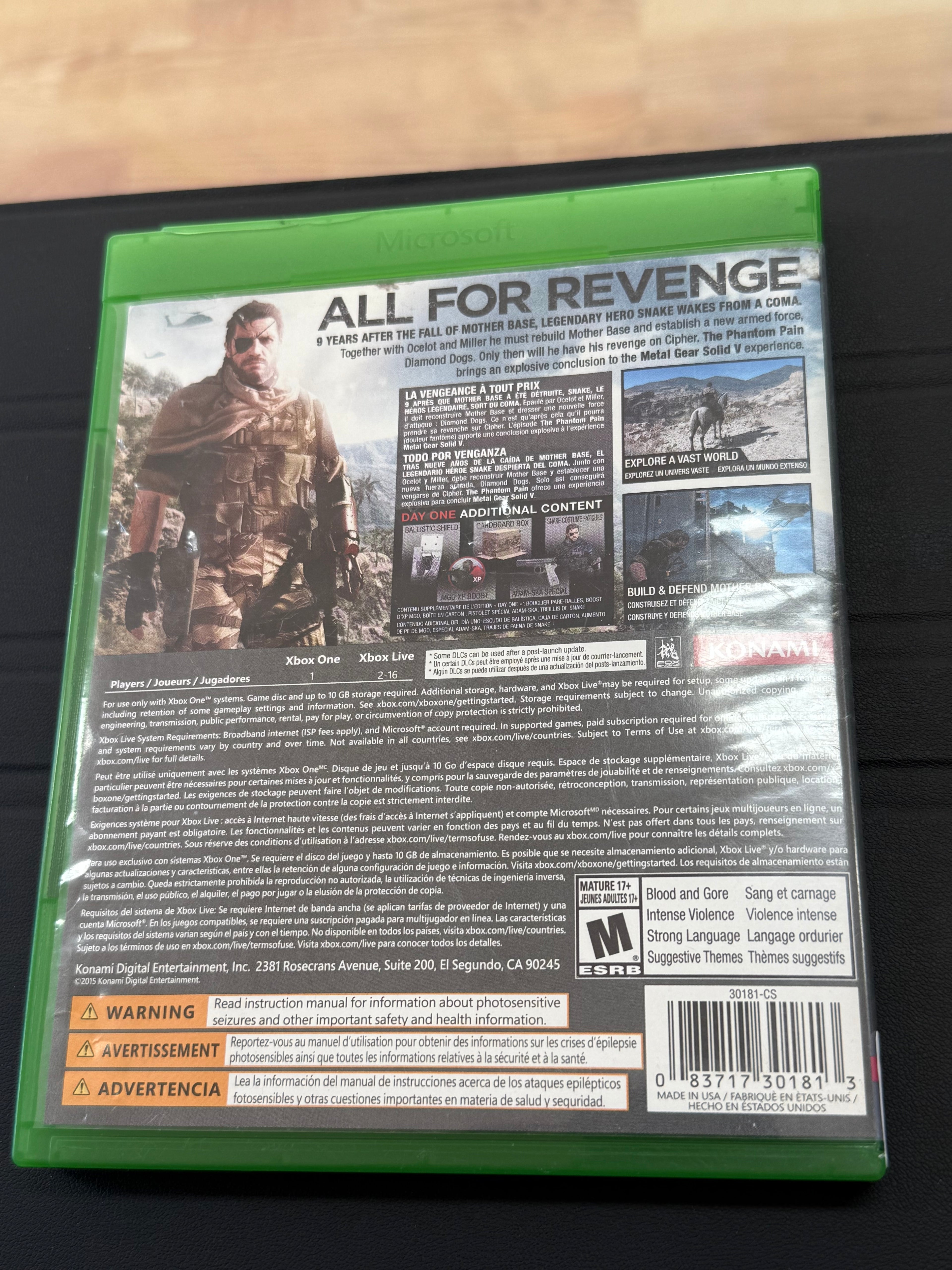 Metal Gear Solid V: The Phantom Pain [Day One Edition]