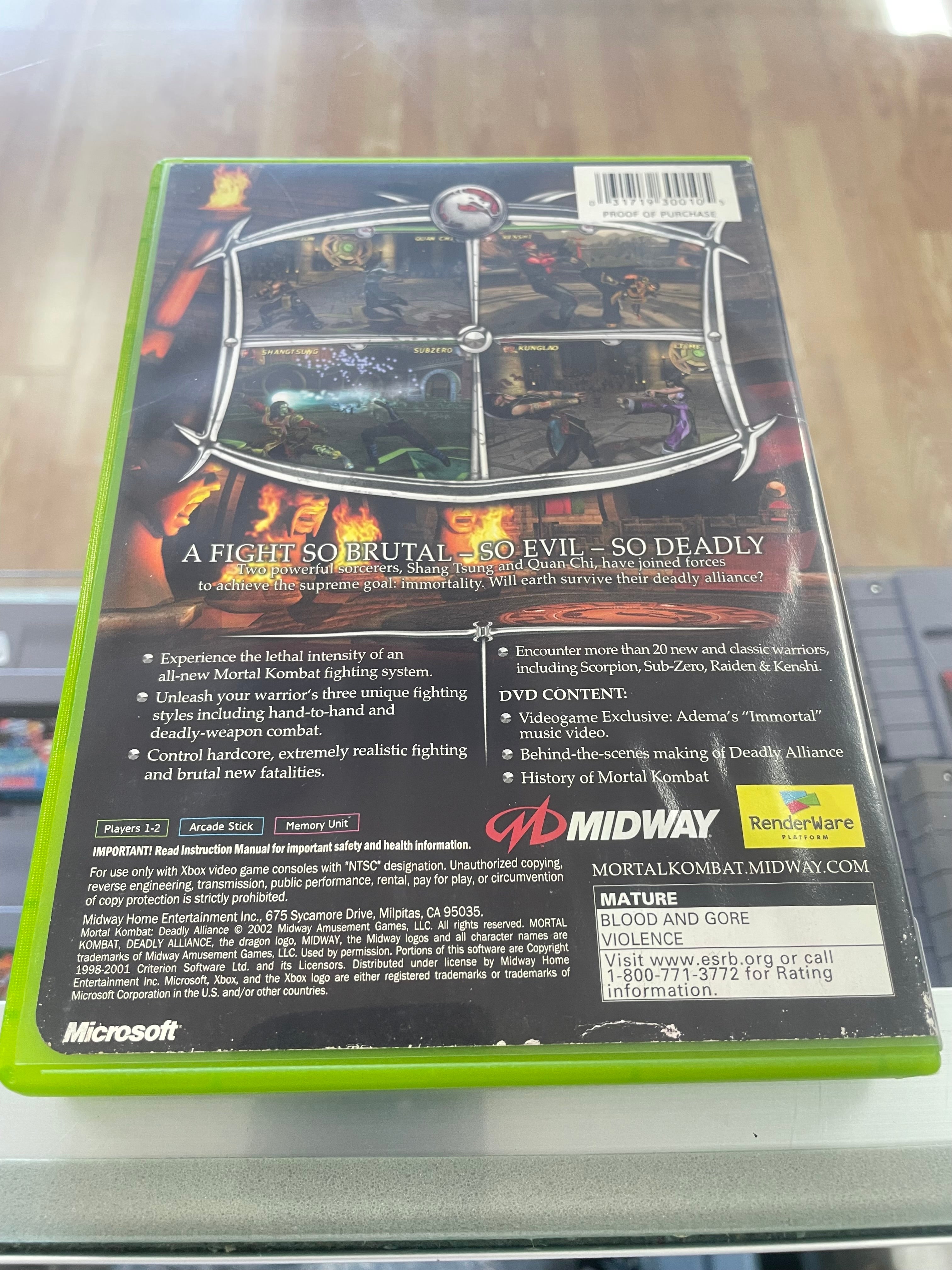 Mortal Kombat Deadly Alliance
