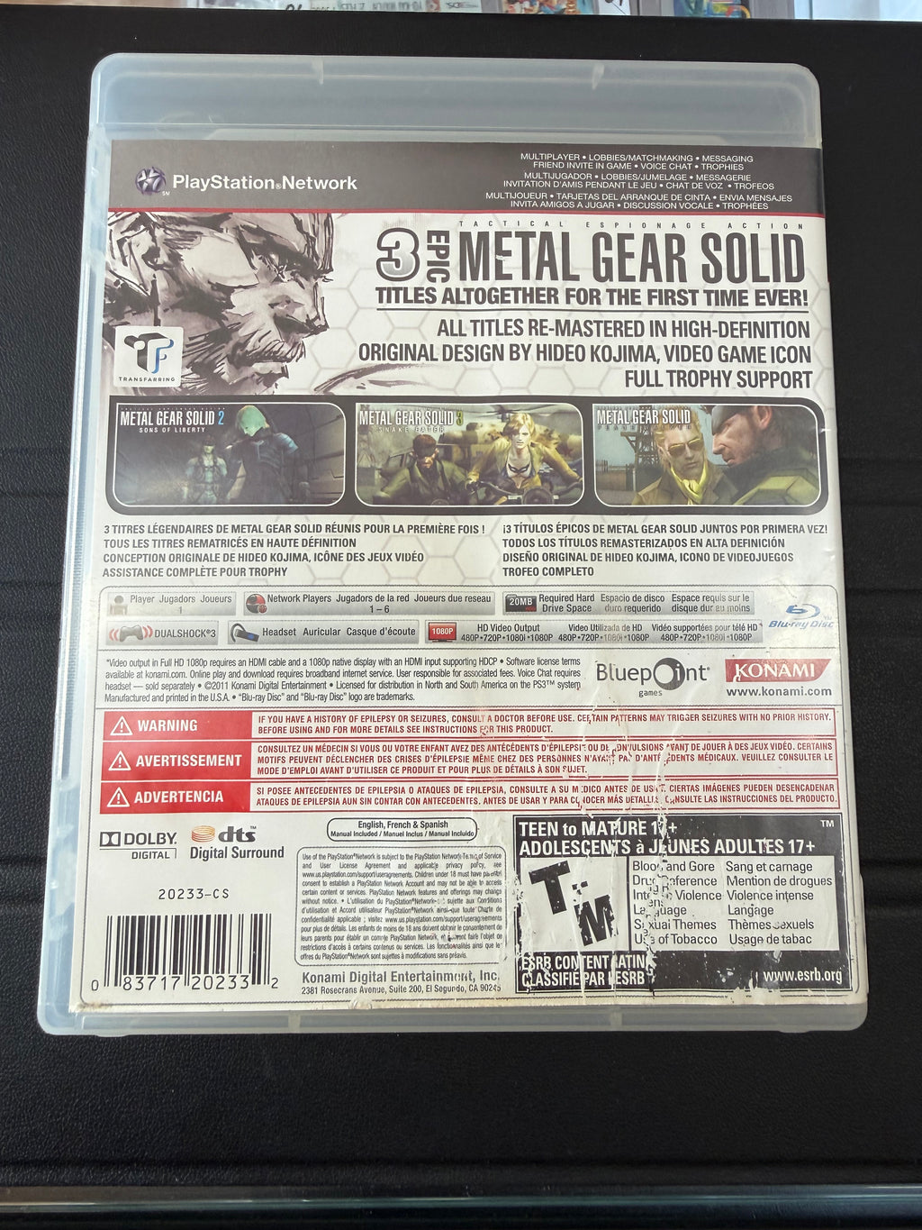Metal Gear Solid HD Collection