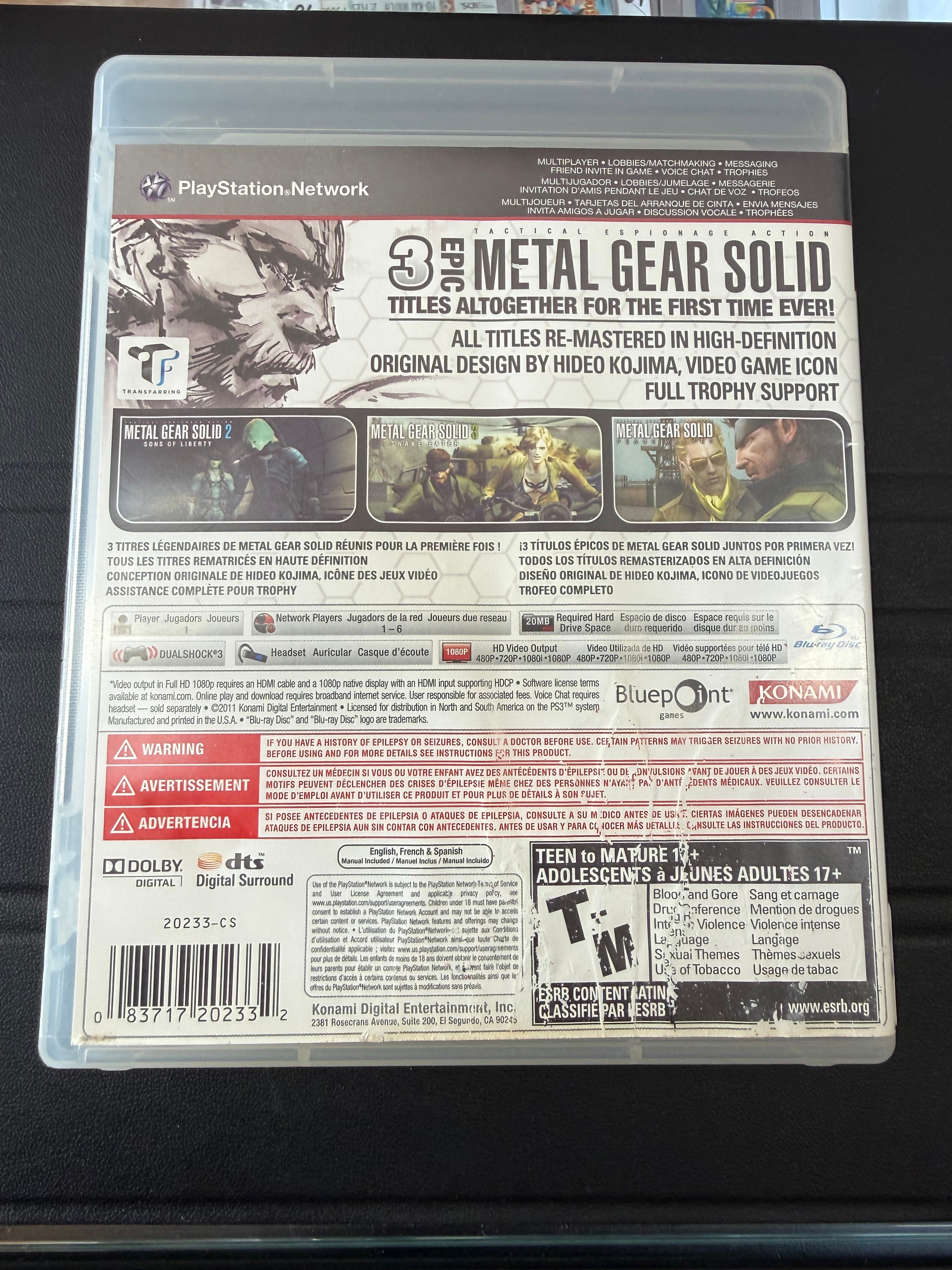 Metal Gear Solid HD Collection