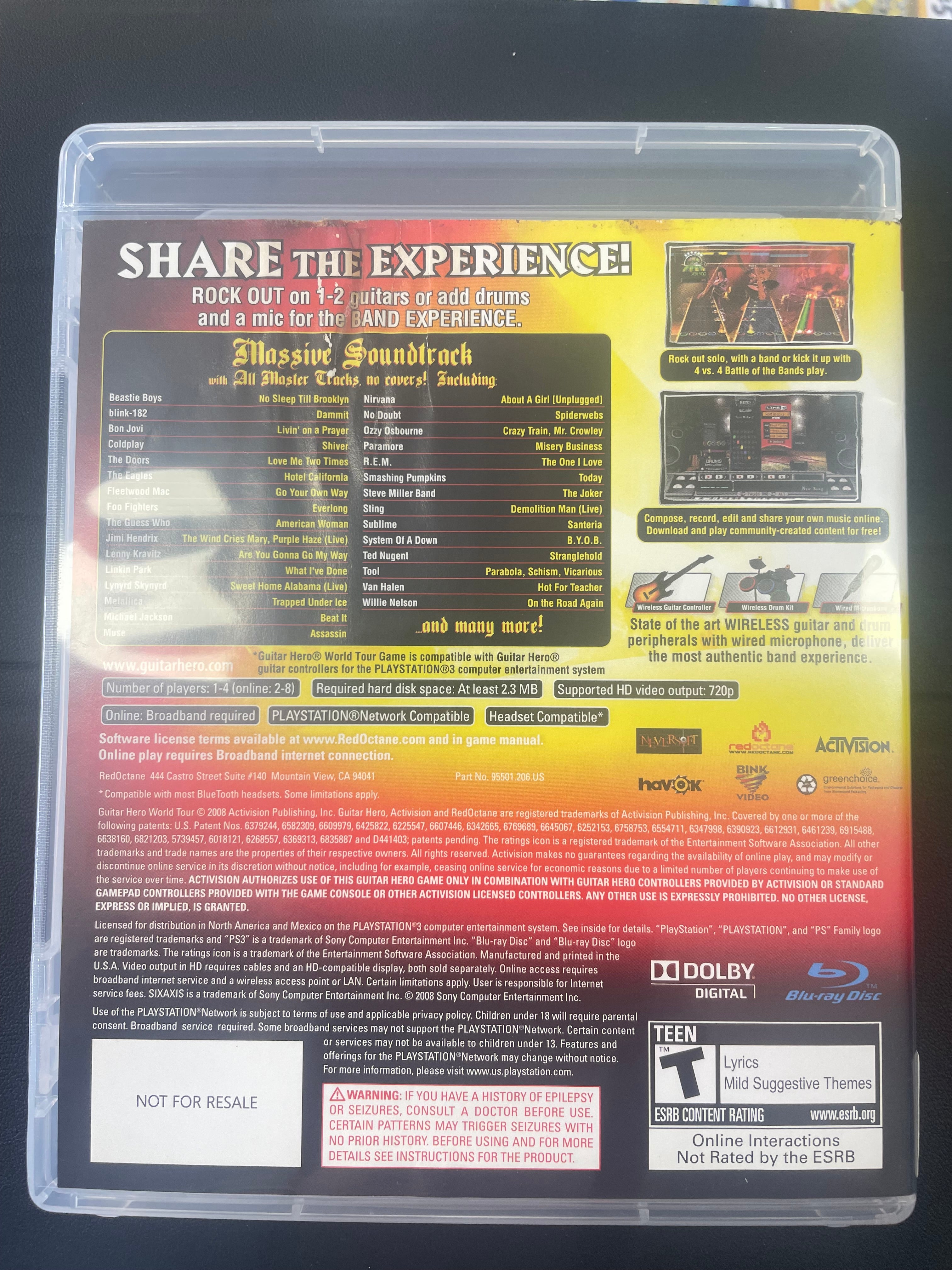 Guitar hero World Tour