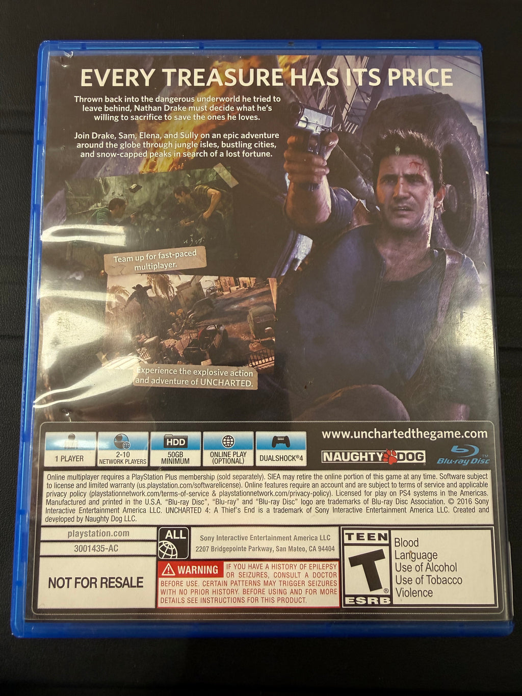 Uncharted 4 A Thief's End [Not for Resale]